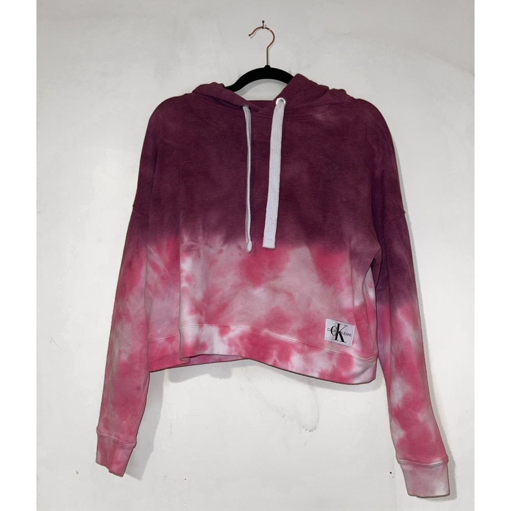 NEW Calvin Klein cropped tie-dye hoodie